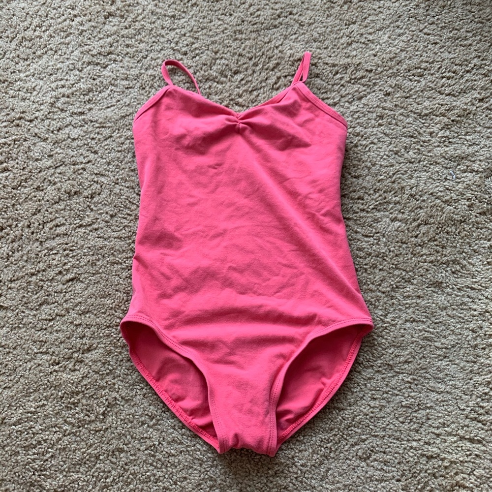 pink coral dance leotard